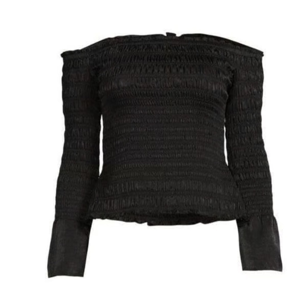 Frame Black Off Shoulder Top - Picture 2 of 5